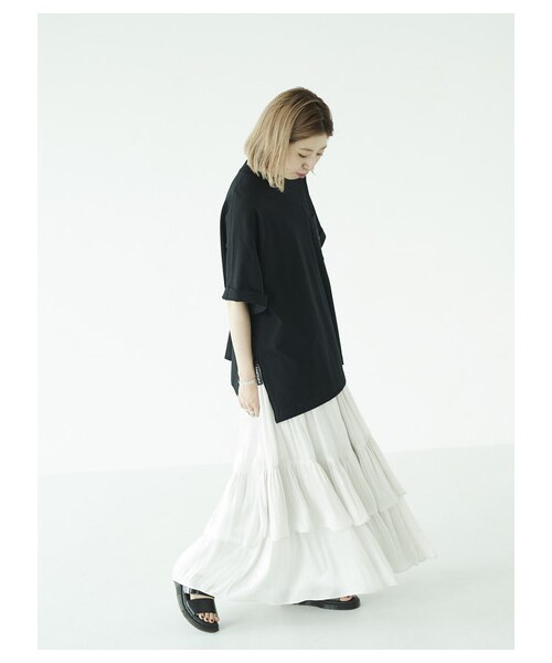 GARAGE OF GOOD CLOTHING（ガレージオブグッドクロージング）の「【予約】【再入荷アイテム】ティアードマキシスカート（スカート・オフホワイト・F）」の6枚目の写真