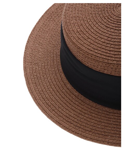 Green　Parks（グリーンパークス）の「・ビッグリボンカンカンハット（帽子・ブラック/ナチュラル/ブラウン・F）」の5枚目の写真