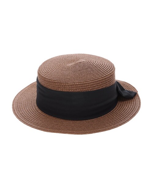 Green　Parks（グリーンパークス）の「・ビッグリボンカンカンハット（帽子・ブラック/ナチュラル/ブラウン・F）」の10枚目の写真