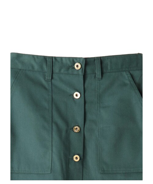 E hyphen world gallery（イーハイフンワールドギャラリー）の「【Special Price】【週末までWEB限定プライス価格】UNIVERSAL OVERALL SKIRT（スカート・ベージュ/グリーン/ネイビー・F）」の7枚目の写真