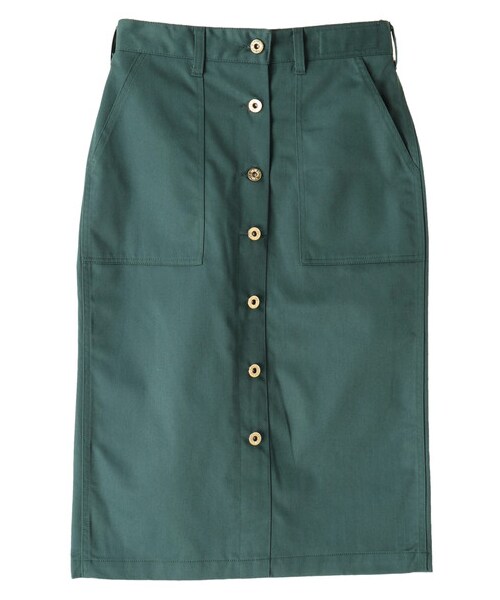 E hyphen world gallery（イーハイフンワールドギャラリー）の「【Special Price】【週末までWEB限定プライス価格】UNIVERSAL OVERALL SKIRT（スカート・ベージュ/グリーン/ネイビー・F）」の5枚目の写真