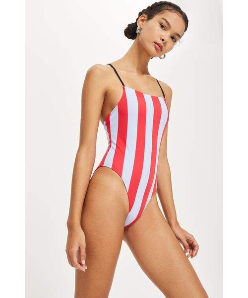 TOPSHOP(トップショップ)の「Topshop Straight neck swimsuit(水着・レディース・Blue・0/2/4/6/8/10/12)」の1枚目の写真