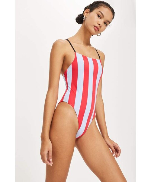 TOPSHOP(トップショップ)の「Topshop Straight neck swimsuit(水着・レディース・Blue・0/2/4/6/8/10/12)」の2枚目の写真