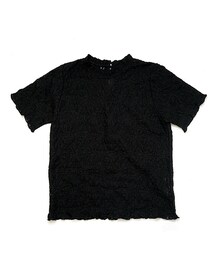 flower | half shrink lace top ～ﾊｰﾌｼｭﾘﾝｸﾚｰｽﾄｯﾌﾟ(Tシャツ/カットソー)