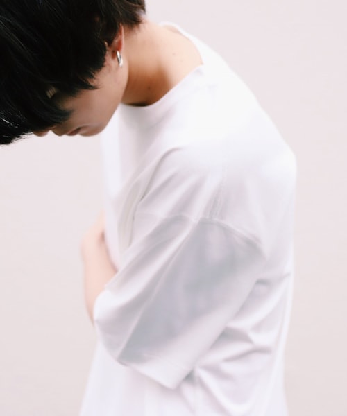 LIDNM(リドム)の「ヘビーウェイトシームレスTシャツ【オフホワイト】(Tシャツ/カットソー・メンズ・ホワイト・S.M.L)」の7枚目の写真