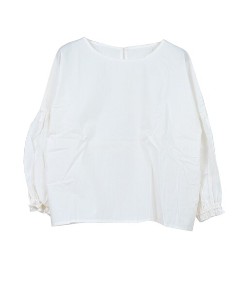 STYLEBLOCK（スタイルブロック）の「ブロードボリュームスリーブバックオープンブラウス（シャツ/ブラウス・レディース・ホワイト/ピンク/ライトベージュ/ブラック・M）」の2枚目の写真