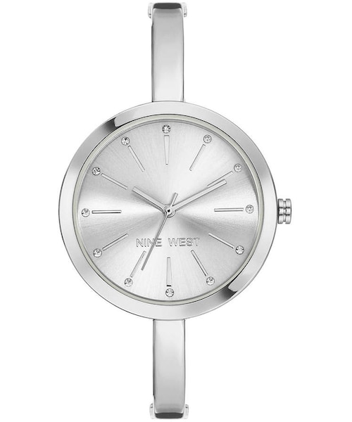 nine west silver watch