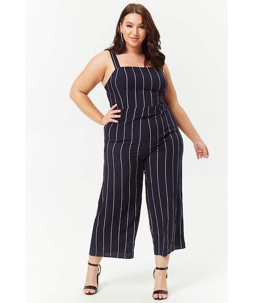 striped cutout jumpsuit