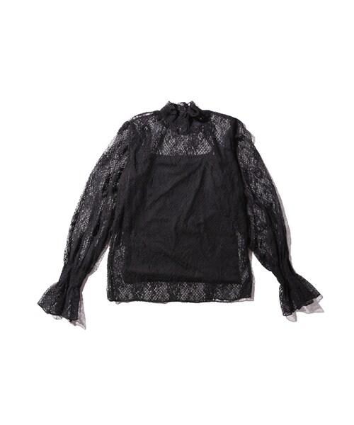 frunco（フランコ）の「レースチュールブラウス（シャツ/ブラウス・レディース・ホワイト/ブラック・F）」の2枚目の写真