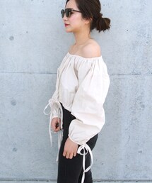 LAULEN | linen short blouse(シャツ/ブラウス)
