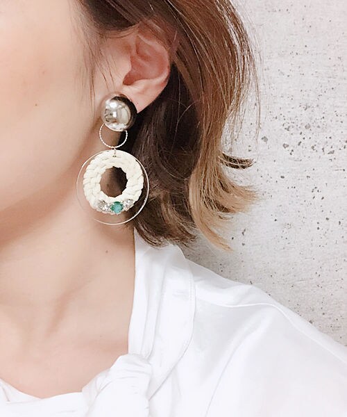 KiRi（キリ）の「ラタンリング（ピアス（両耳用）・レディース・シルバー/ゴールド・Free）」の4枚目の写真