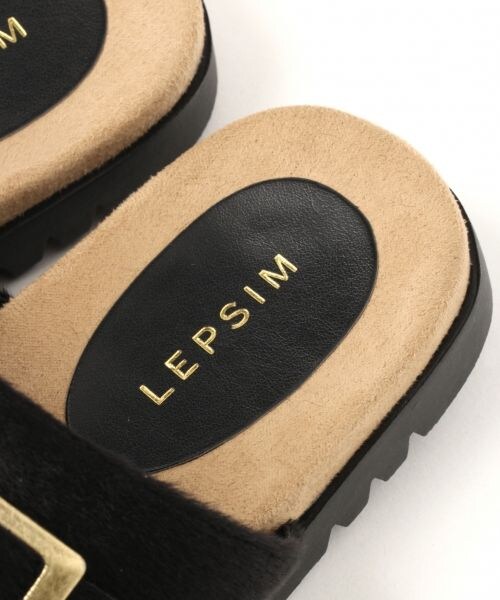 LEPSIM（レプシィム）の「バックルフラットサンダル（シューズ・ブラック/ベージュ/レオパード）」の18枚目の写真