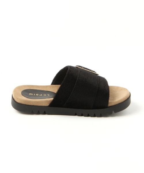 LEPSIM（レプシィム）の「バックルフラットサンダル（シューズ・ブラック/ベージュ/レオパード）」の10枚目の写真