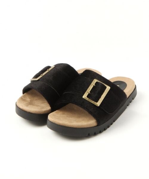 LEPSIM（レプシィム）の「バックルフラットサンダル（シューズ・ブラック/ベージュ/レオパード）」の6枚目の写真