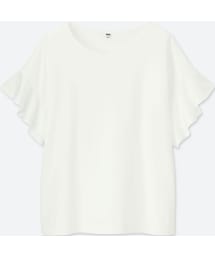 UNIQLO | フリルスリーブT（半袖）(Tシャツ/カットソー)