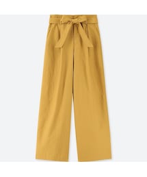 UNIQLO | ベルテッドリネンコットンワイドパンツ（丈長め73cm）+EC(その他パンツ)