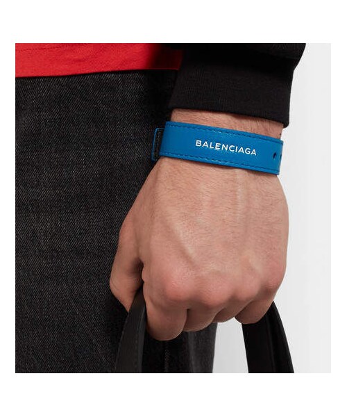 BALENCIAGA（バレンシアガ）の「Balenciaga Logo-Print Leather