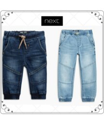 next | ジャージー デニム カフ付き プルオン  (２～６歳)  ダークブルー/ライトブルー(デニムパンツ)