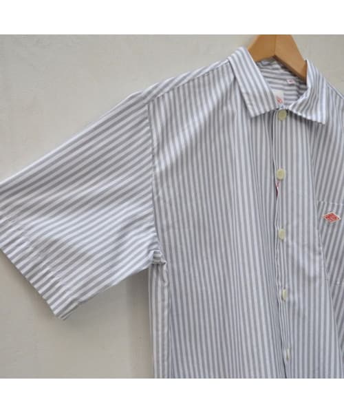 DANTON（ダントン）の「【メンズ】DANTON(ダントン）コットンストライプ 半袖ワイドシャツ　 [JD-3609TSS-MNS]（シャツ/ブラウス・メンズ・その他）」の4枚目の写真