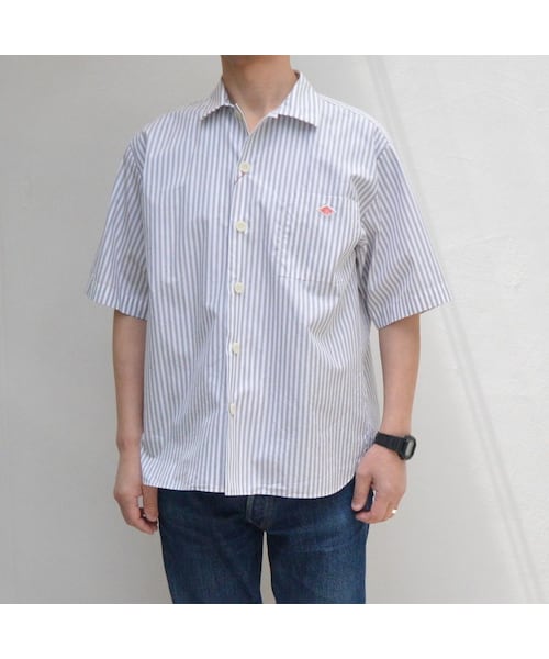DANTON（ダントン）の「【メンズ】DANTON(ダントン）コットンストライプ 半袖ワイドシャツ　 [JD-3609TSS-MNS]（シャツ/ブラウス・メンズ・その他）」の10枚目の写真