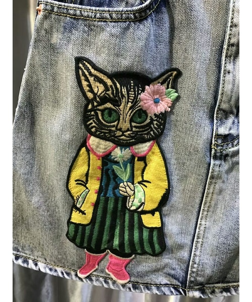 【美品】GUCCI グッチ デニムスカート　40 中古・古着通販】GUCCI (グッチ) GG総柄ウォッシュドオーガニック