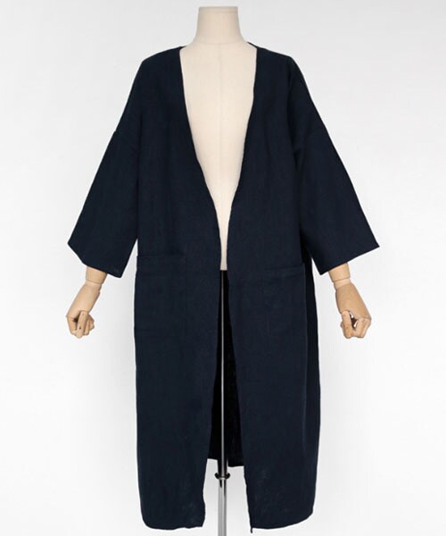 DHOLIC（ディーホリック）の「リネン混ツインポケットオープンジャケット（その他アウター・レディース・パープル/ベージュ/ホワイト/ピンク/グリーン/ブルー/ブラック・FREE）」の6枚目の写真