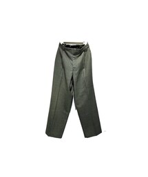 no brand | Used - Black チェック柄リメイクワイドスラックス(スラックス)