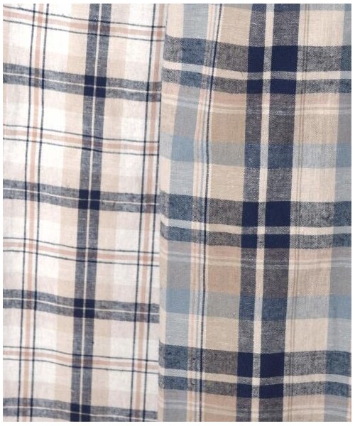 w closet(ダブルクローゼット)の「リネン混チェック柄肩ヒモ付きパンツ(パンツ・レディース・アイボリー/Dベージュ・FREE)」の10枚目の写真