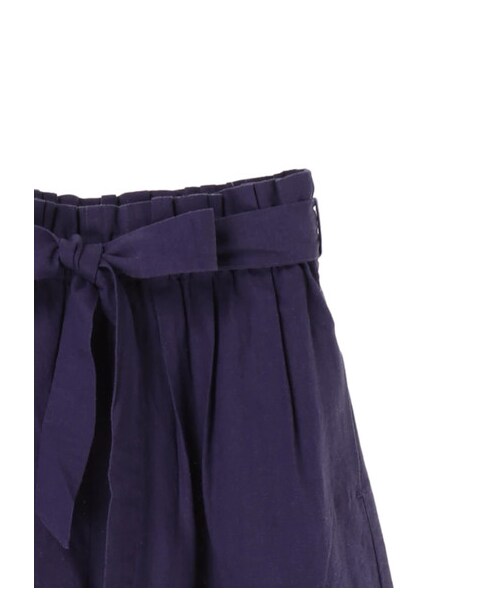 AMERICAN HOLIC（アメリカンホリック）の「・麻混ウエストリボンワイドパンツ（パンツ・ブラック/ベージュ/キャメル/カーキ/ブルー・F）」の5枚目の写真