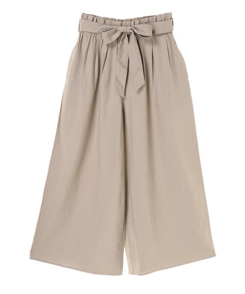 AMERICAN HOLIC（アメリカンホリック）の「・麻混ウエストリボンワイドパンツ（パンツ・ブラック/ベージュ/キャメル/カーキ/ブルー・F）」の9枚目の写真