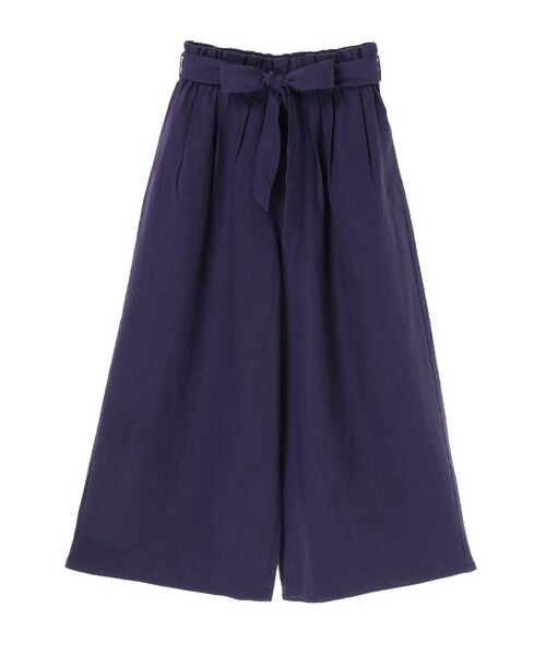 AMERICAN HOLIC（アメリカンホリック）の「・麻混ウエストリボンワイドパンツ（パンツ・ブラック/ベージュ/キャメル/カーキ/ブルー・F）」の12枚目の写真