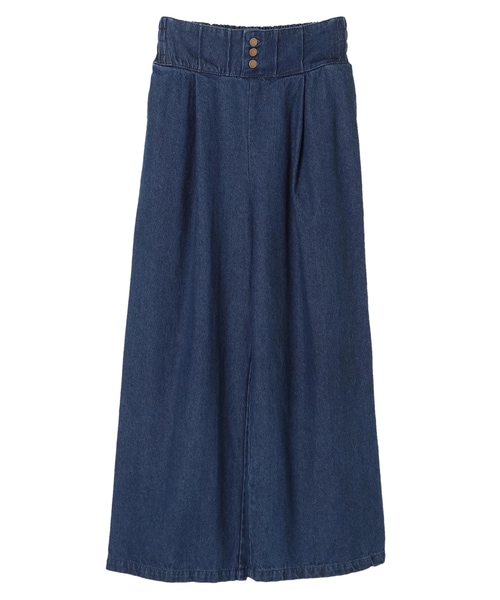 earth music&ecology（アースミュージックアンドエコロジー）の「・ウエストボタンデニムパンツ（パンツ・ライトインディゴ/ダークインディゴ・F）」の8枚目の写真