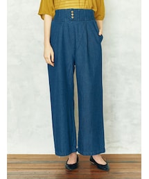 earth music&ecology | ・ウエストボタンデニムパンツ(パンツ)