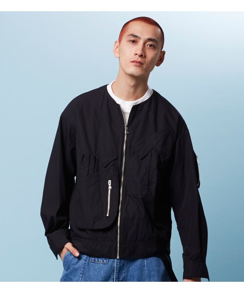 HAMNETT（ハムネット）の「【HAMNETT】 MILITARY BLOUSON（ジャケット/アウター・メンズ・グレー/ブラック・S/M/L）」の2枚目の写真