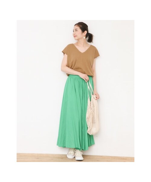 URBAN RESEARCH Sonny Label（アーバンリサーチサニーレーベル）の「ハイツイストコットンフレンチスリーブニット（トップス・レディース・オフ/レッド/ブラウン/ネイビー・FREE）」の13枚目の写真