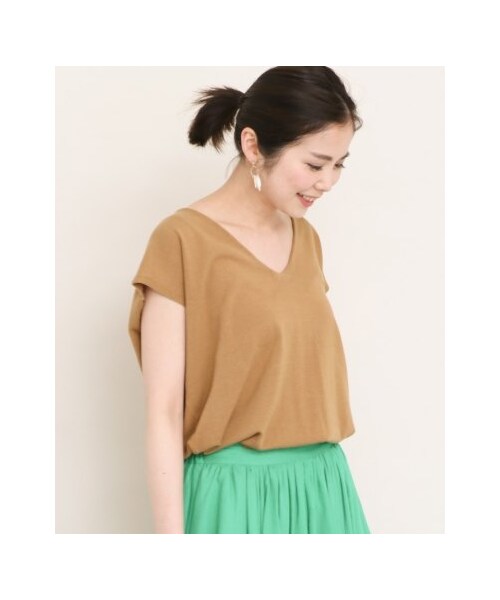 URBAN RESEARCH Sonny Label（アーバンリサーチサニーレーベル）の「ハイツイストコットンフレンチスリーブニット（トップス・レディース・オフ/レッド/ブラウン/ネイビー・FREE）」の11枚目の写真