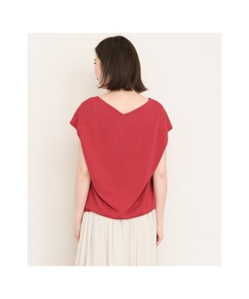 URBAN RESEARCH Sonny Label（アーバンリサーチサニーレーベル）の「ハイツイストコットンフレンチスリーブニット（トップス・レディース・オフ/レッド/ブラウン/ネイビー・FREE）」の18枚目の写真