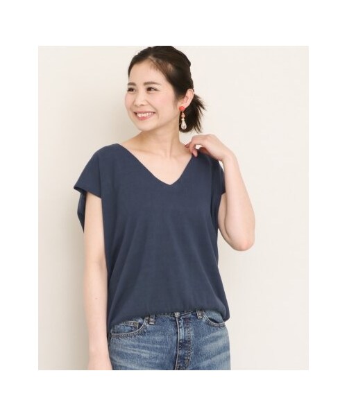 URBAN RESEARCH Sonny Label（アーバンリサーチサニーレーベル）の「ハイツイストコットンフレンチスリーブニット（トップス・レディース・オフ/レッド/ブラウン/ネイビー・FREE）」の14枚目の写真