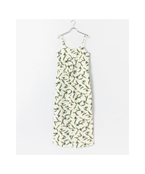 URBAN RESEARCH Sonny Label（アーバンリサーチサニーレーベル）の「リーフプリントリネンキャミサロペット（パンツ・レディース・グレー/ホワイト・FREE）」の2枚目の写真