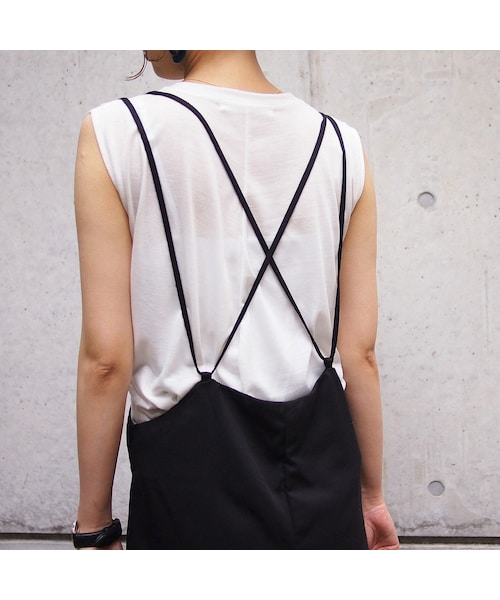 no brand（ノーブランド）の「【再入荷】バッククロスキャミサロペット（ワンピース・レディース・その他）」の2枚目の写真