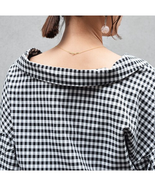 no brand（ノーブランド）の「ギンガムチェックぺプラムBL（シャツ/ブラウス・レディース・その他）」の13枚目の写真