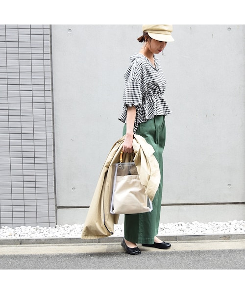 no brand（ノーブランド）の「ギンガムチェックぺプラムBL（シャツ/ブラウス・レディース・その他）」の4枚目の写真