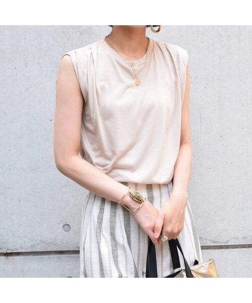 no brand（ノーブランド）の「[New Color]ショルダータックノースリTOPS（Tシャツ/カットソー・レディース・その他）」の3枚目の写真