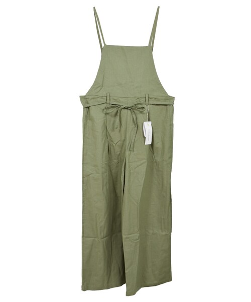 STYLEBLOCK（スタイルブロック）の「綿プリペラサロペットワイドパンツ（サロペット/オーバーオール・レディース・ライトベージュ/キャメル/カーキ/ブラック・M）」の3枚目の写真