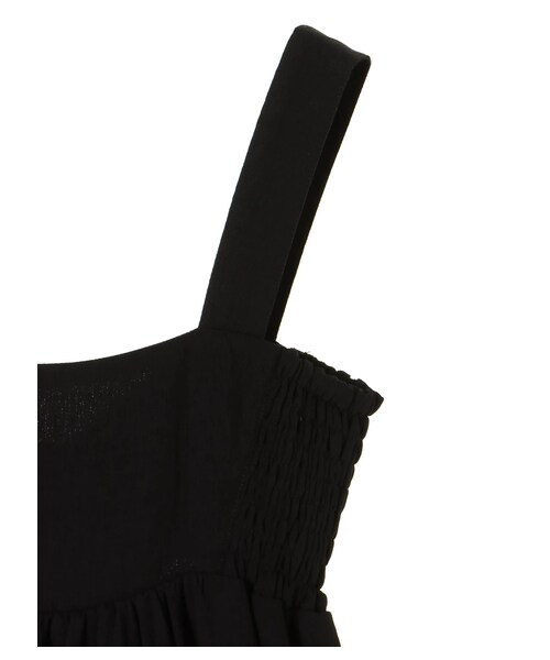 earth music&ecology（アースミュージックアンドエコロジー）の「・バックシャンマキシワンピース（ワンピース/ドレス・ブラック/マスタード/ダークグリーン・F）」の9枚目の写真