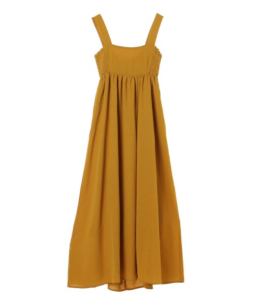 earth music&ecology（アースミュージックアンドエコロジー）の「・バックシャンマキシワンピース（ワンピース/ドレス・ブラック/マスタード/ダークグリーン・F）」の12枚目の写真