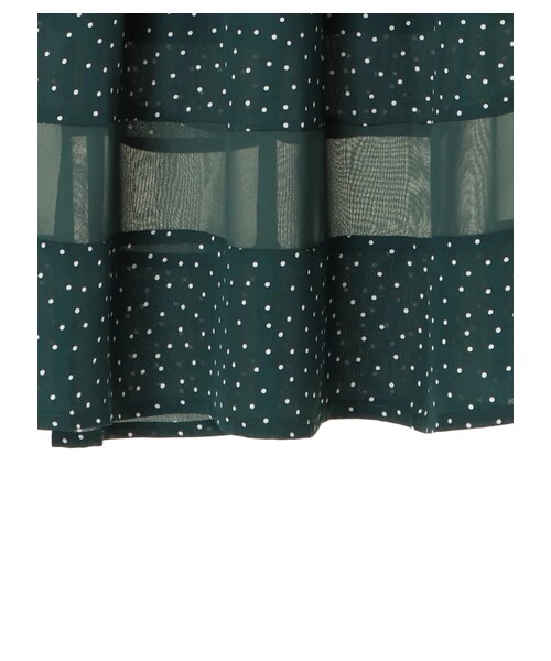 earth music&ecology（アースミュージックアンドエコロジー）の「・裾切替えドットスカート（スカート・ブラック/ネイビー/ダークグリーン・F）」の7枚目の写真