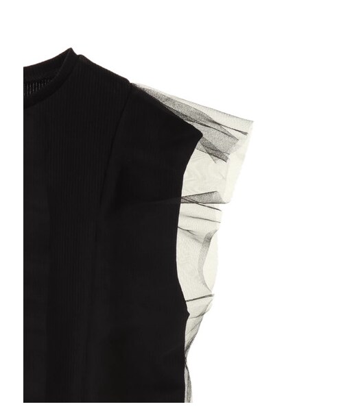 GARAGE OF GOOD CLOTHING（ガレージオブグッドクロージング）の「チュールフリルプルオーバー（トップス・ホワイト/ブラック・F）」の4枚目の写真