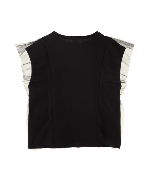 GARAGE OF GOOD CLOTHING（ガレージオブグッドクロージング）の「チュールフリルプルオーバー（トップス・ホワイト/ブラック・F）」の2枚目の写真