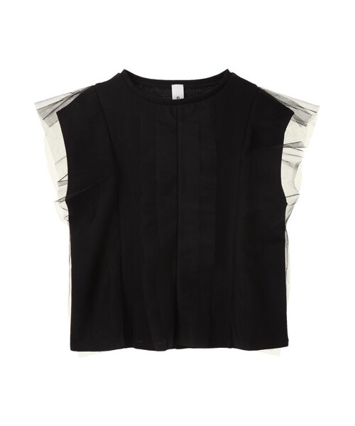 GARAGE OF GOOD CLOTHING（ガレージオブグッドクロージング）の「チュールフリルプルオーバー（トップス・ホワイト/ブラック・F）」の7枚目の写真